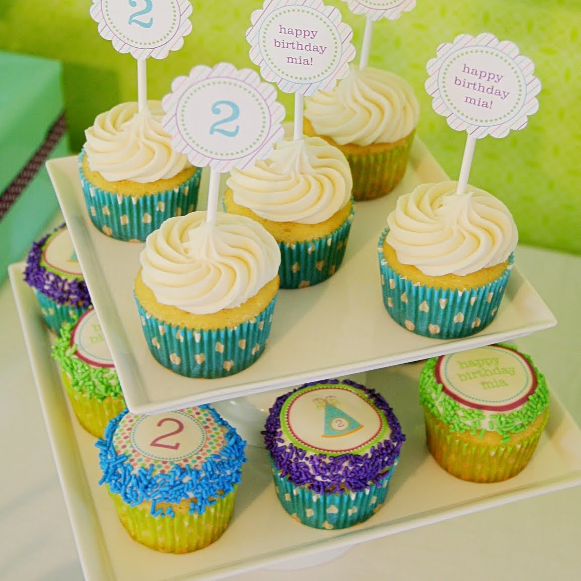 create your own edible cupcake toppers with custom photo, text, artwork design or logo