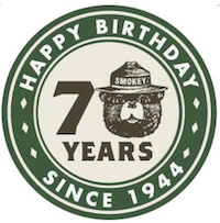 Corporate order client of custom create your own edible toppers from Smokey the Bear